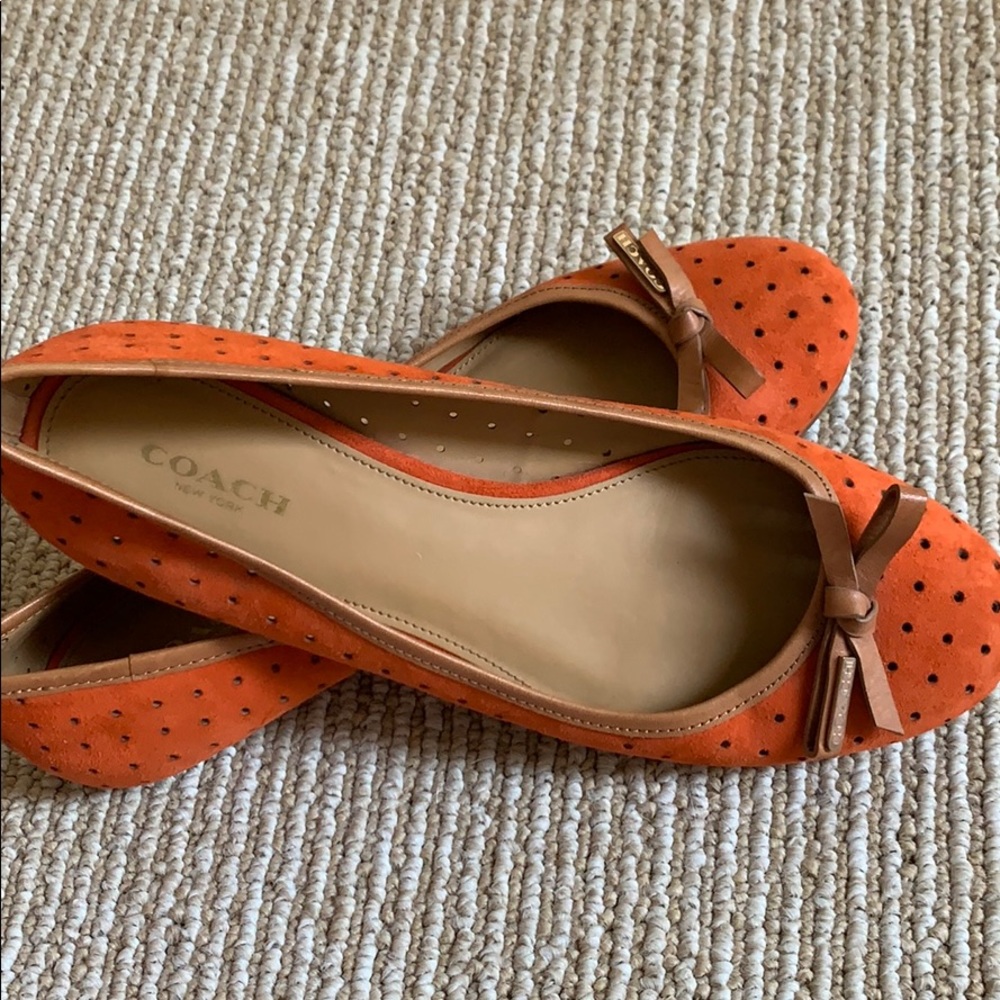 COACH Ballet Flats- Orange size 7